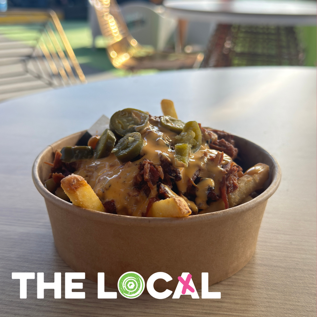 Loaded chips in a takeaway container